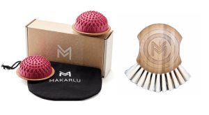 MAKARLU® Conjunto con Cepillo de limpieza color Magenta – Fresno Europeo